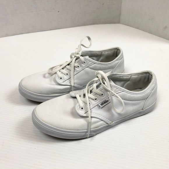 white canvas vans womens